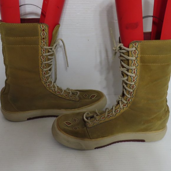 Womens RARE Nike Air Sabaku Japan Moc Toe High Top tribal fold over Sneaker sz 9 - Picture 9 of 14